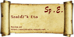 Szalók Eta névjegykártya